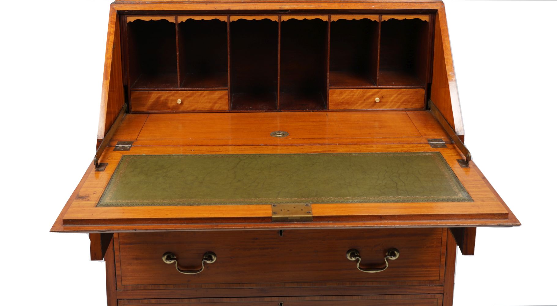 EDWARDIAN PERIOD SATINWOOD BUREAU BOOKCASE - Bild 2 aus 2