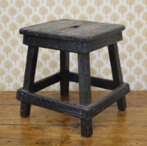 19TH-CENTURY KITCHEN STOOL