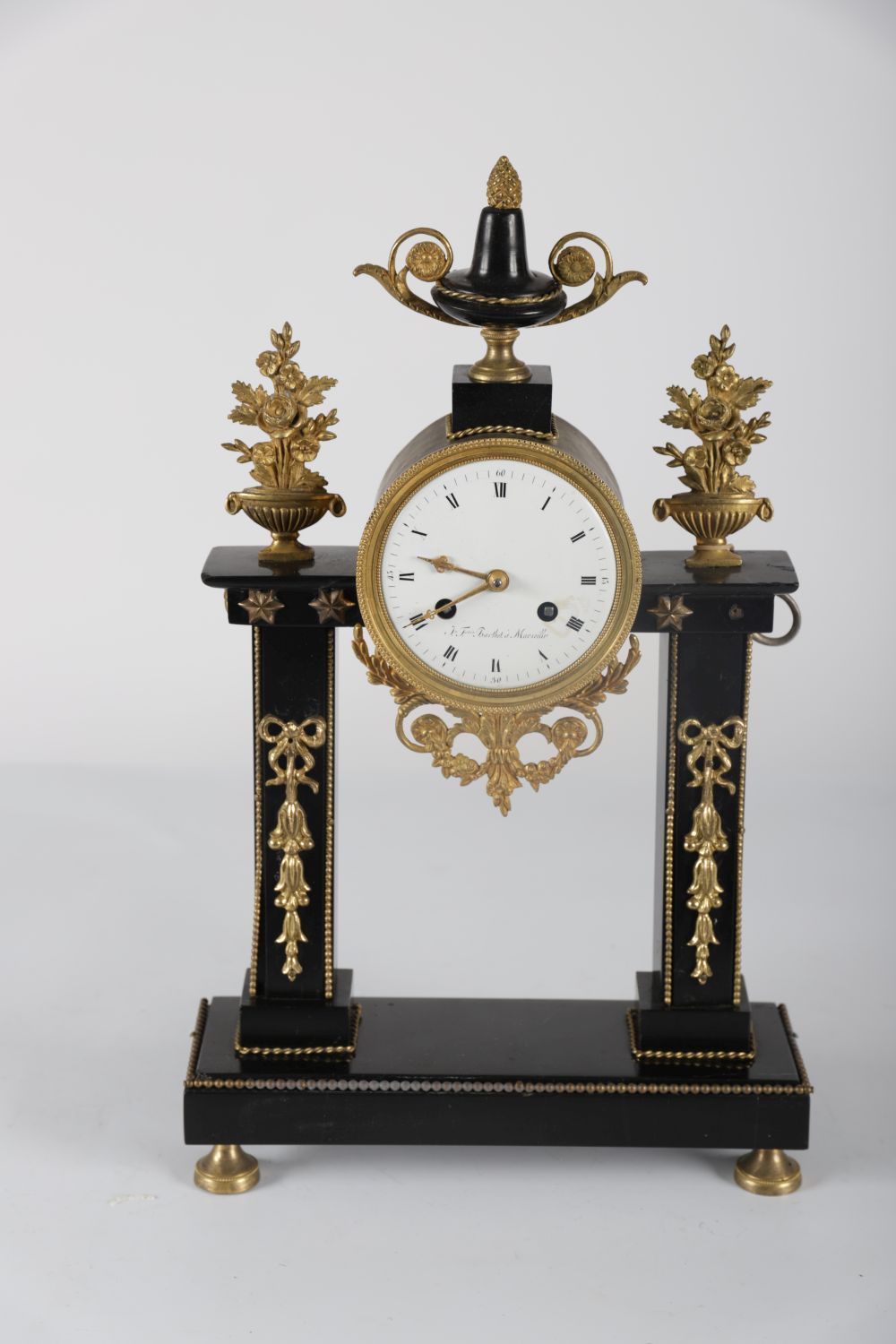 19TH-CENTURY ORMOLU & MARBLE MANTEL CLOCK - Image 2 of 4