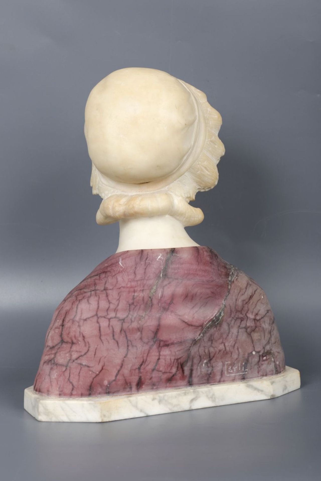 ART NOUVEAU MARBLE BUST - Image 3 of 3