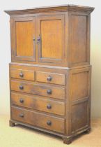 19TH-CENTURY SCUMBLED PINE FARMHOUSE CUPBOARD