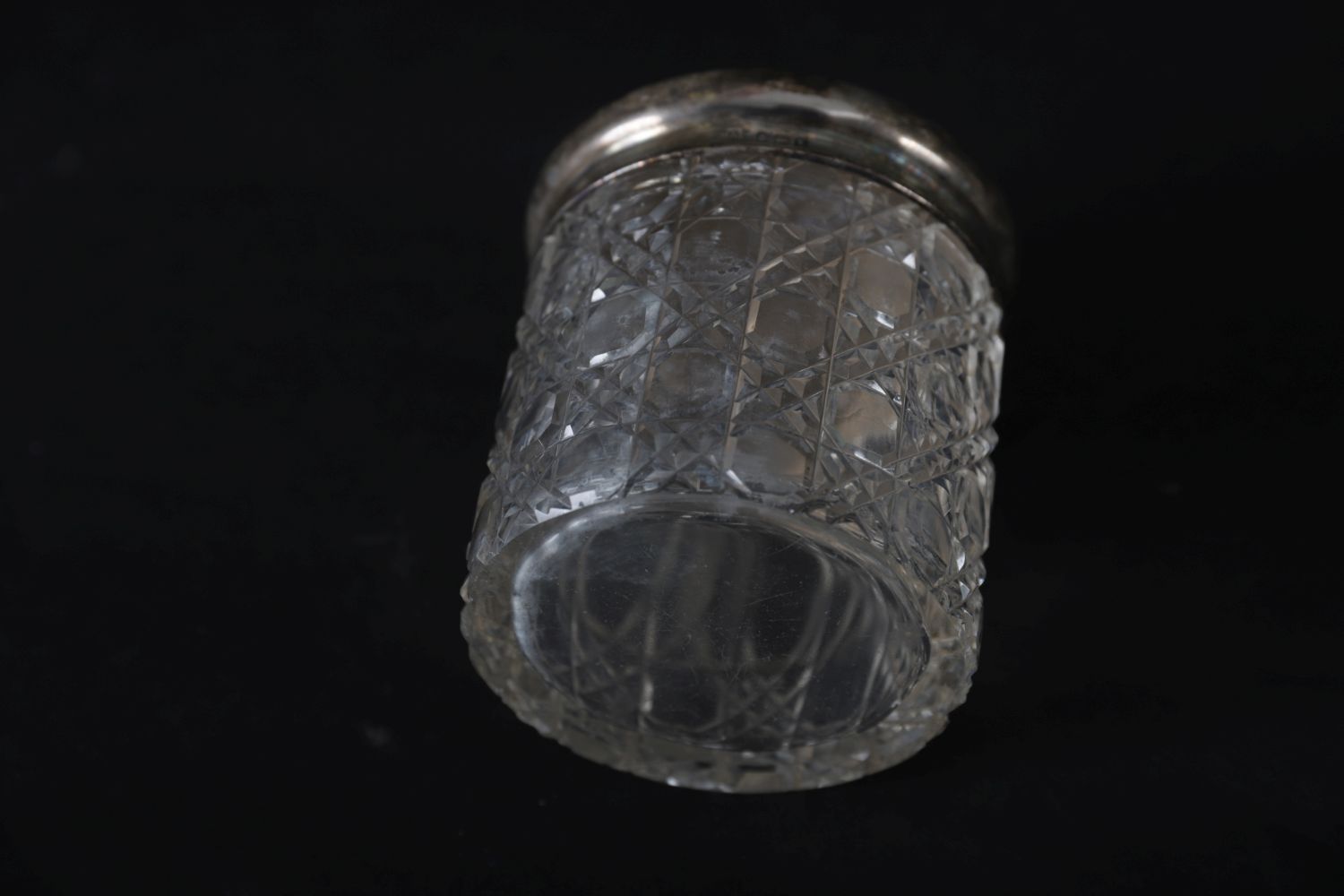 LONDON SILVER & CRYSTAL VANITY JAR - Image 3 of 4