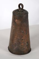 IRISH 19TH-CENTURY COPPER COW BELL