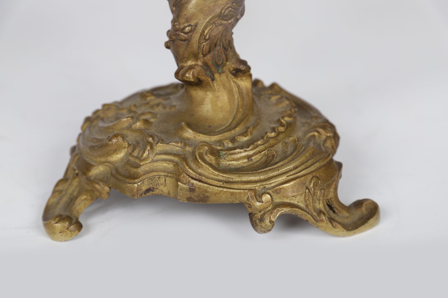 PAIR 19TH-CENTURY ORMOLU CANDELABRAS - Image 3 of 3