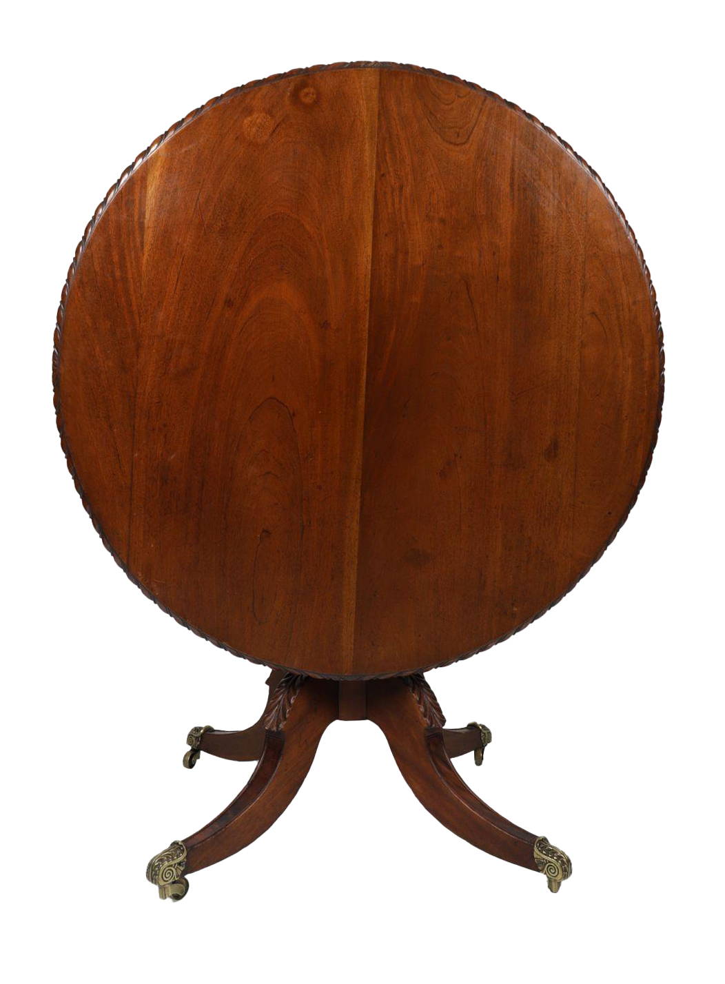 IRISH REGENCY MAHOGANY CENTRE TABLE IN THE MANNER OF MACK WILLIAMS AND GIBTON - Image 4 of 4