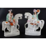 PAIR STAFFORDSHIRE FIGURES