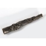 19TH-CENTURY CHINESE SILVER PARASOL HANDLE