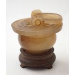 CHINESE QING AGATE POT