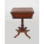 REGENCY YEW WOOD TEAPOY