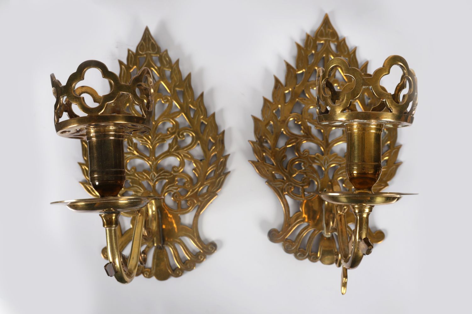 PAIR 19TH-CENTURY WALL-MOUNTED CANDLEHOLDERS