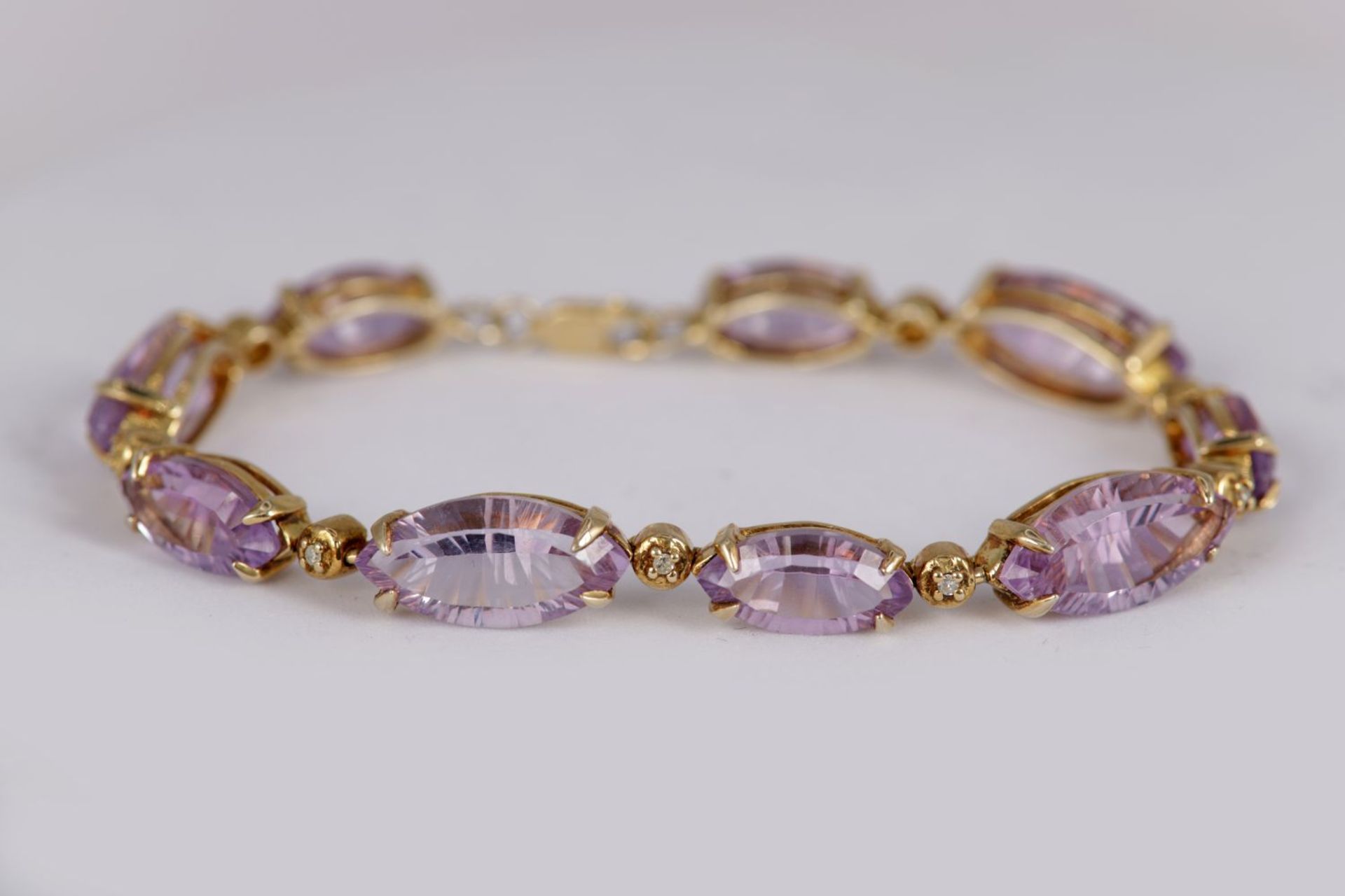 GILT (VERMEIL) SILVER & DIAMOND BRACELET - Image 3 of 3