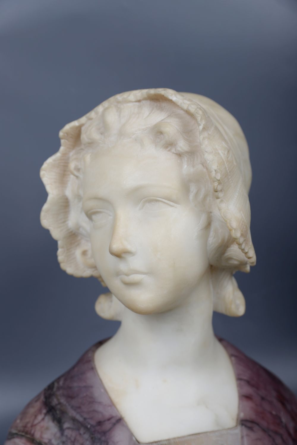 ART NOUVEAU MARBLE BUST - Image 2 of 3