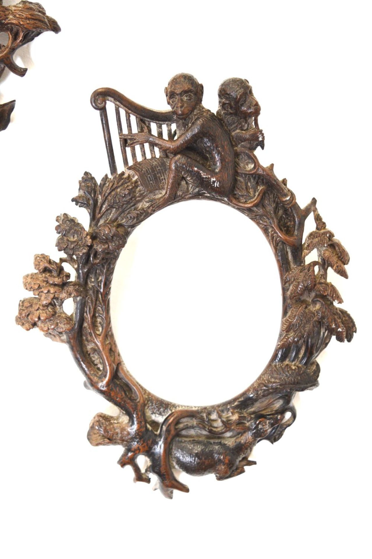 PAIR CARVED WOOD FRAMES - Image 2 of 3