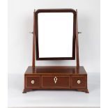 GEORGE III INLAID MAHOGANTY CRUTCH MIRROR