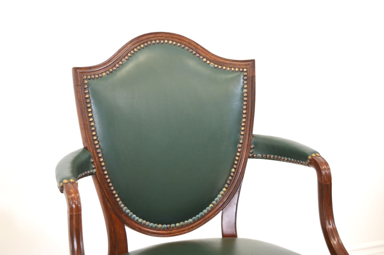 PAIR REGENCY MAHOGANY LIBRARY CHAIRS - Image 3 of 3