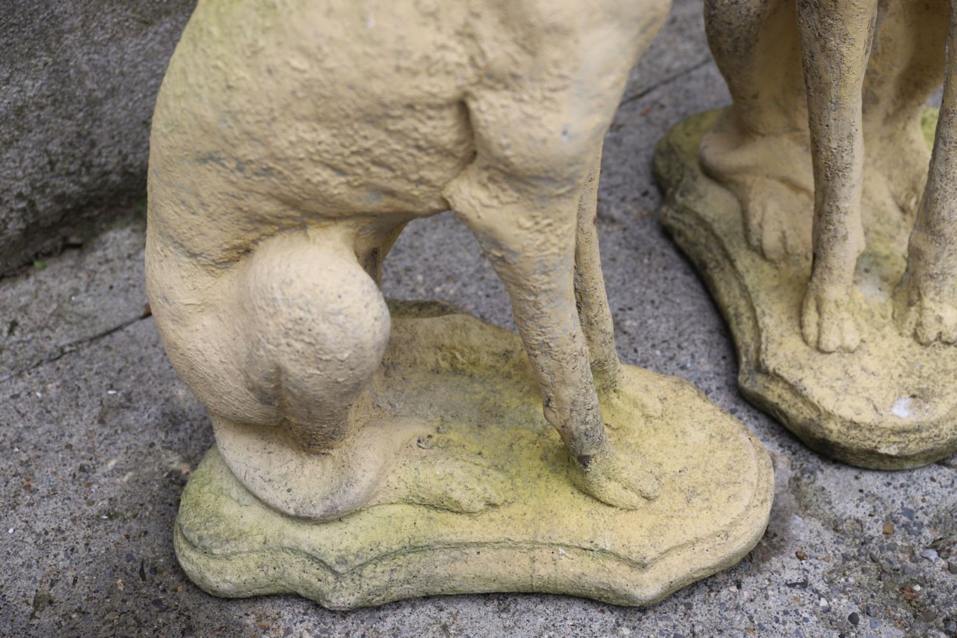 PAIR OF MOULDED STONE GARDEN SCULPTURES - Image 3 of 3