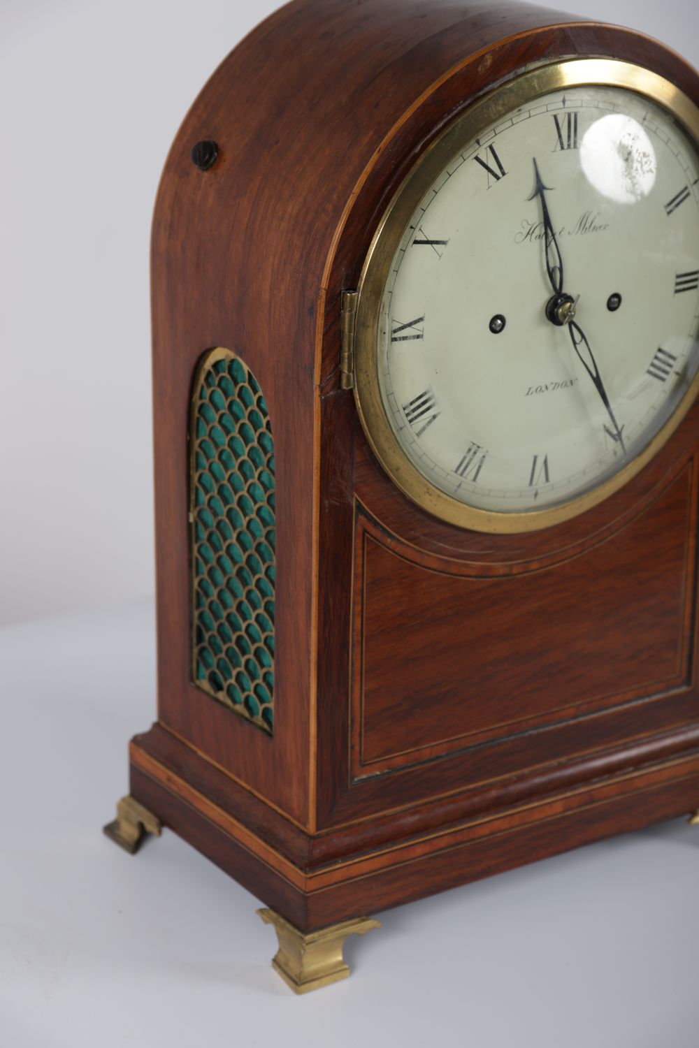 REGENCY ROSEWOOD & INLAID CASED BRACKET CLOCK - Image 3 of 3