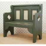 19TH-CENTURY PAINTED PINE KITCHEN BENCH