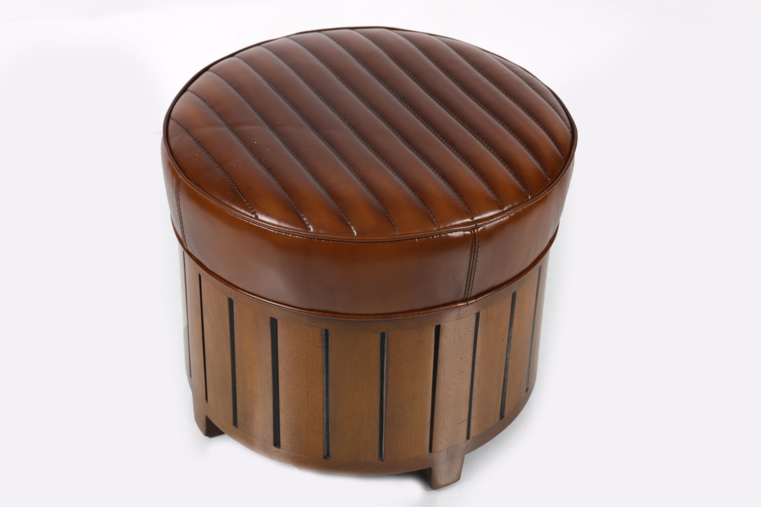 HIDE UPHOLSTERED STOOL