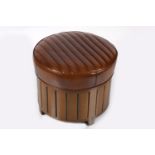 HIDE UPHOLSTERED STOOL