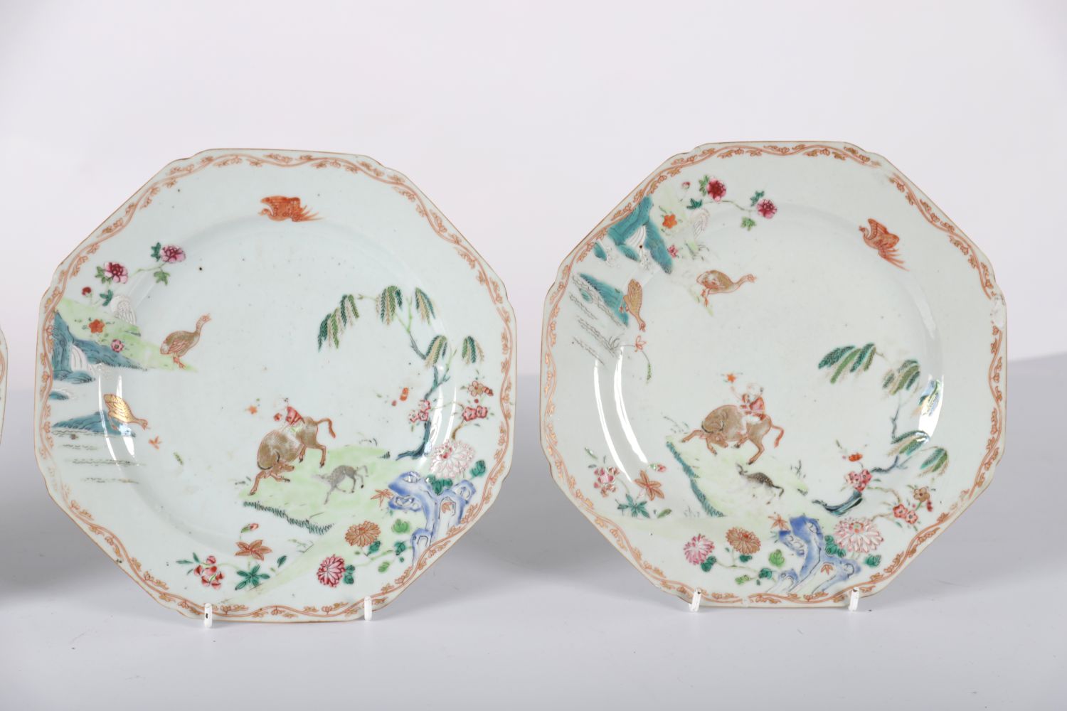3 18TH-CENTURY CHINESE FAMILLE ROSE PLATES - Image 3 of 3