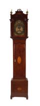 GEORGE III MAHOGANY INLAID LONGCASE CLOCK