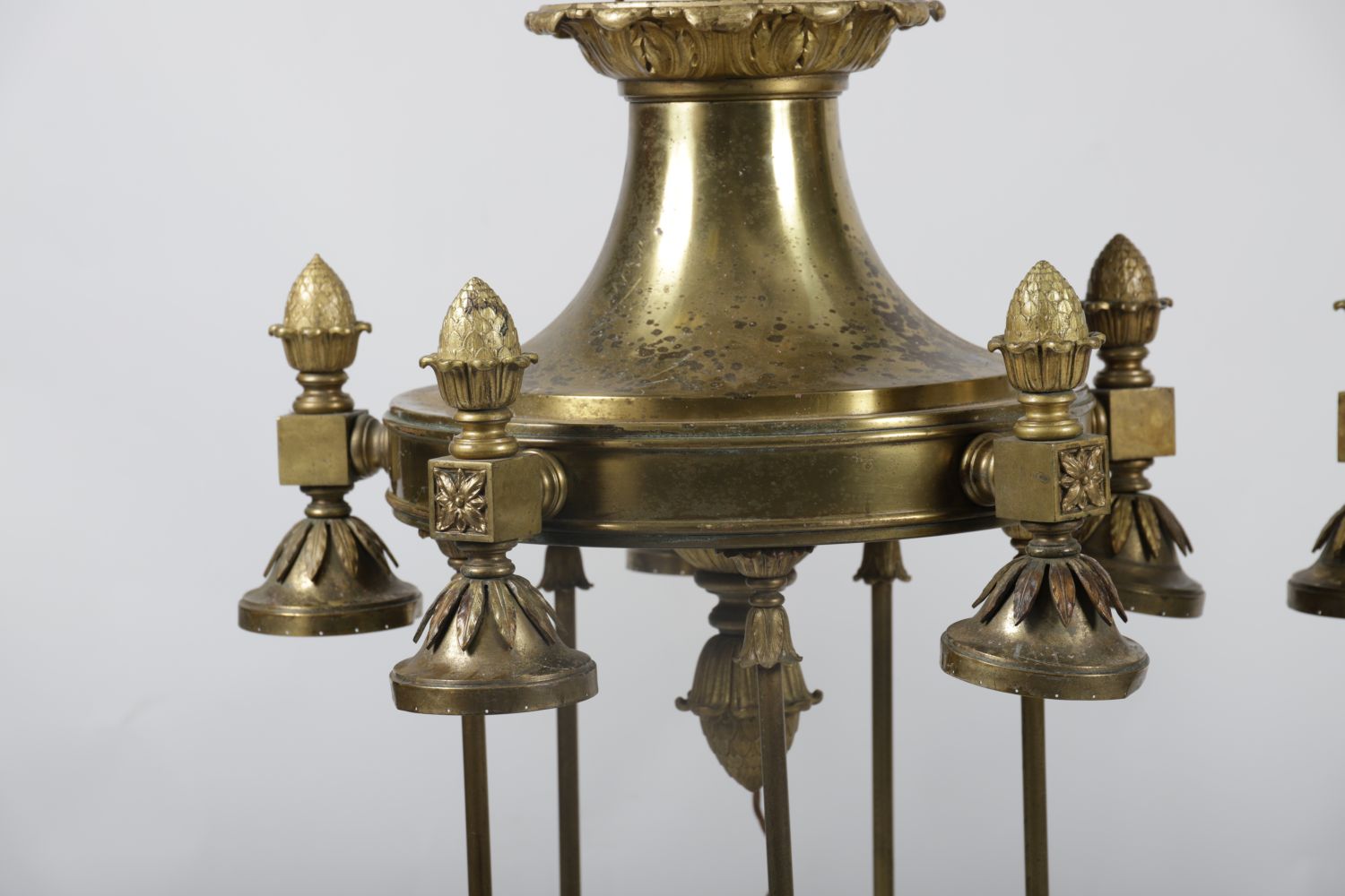 PAIR LARGE EDWARDIAN BRASS LANTERNS - Image 2 of 3