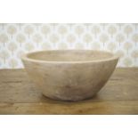 19TH-CENTURY SYCAMORE TREEN BUTTER BOWL