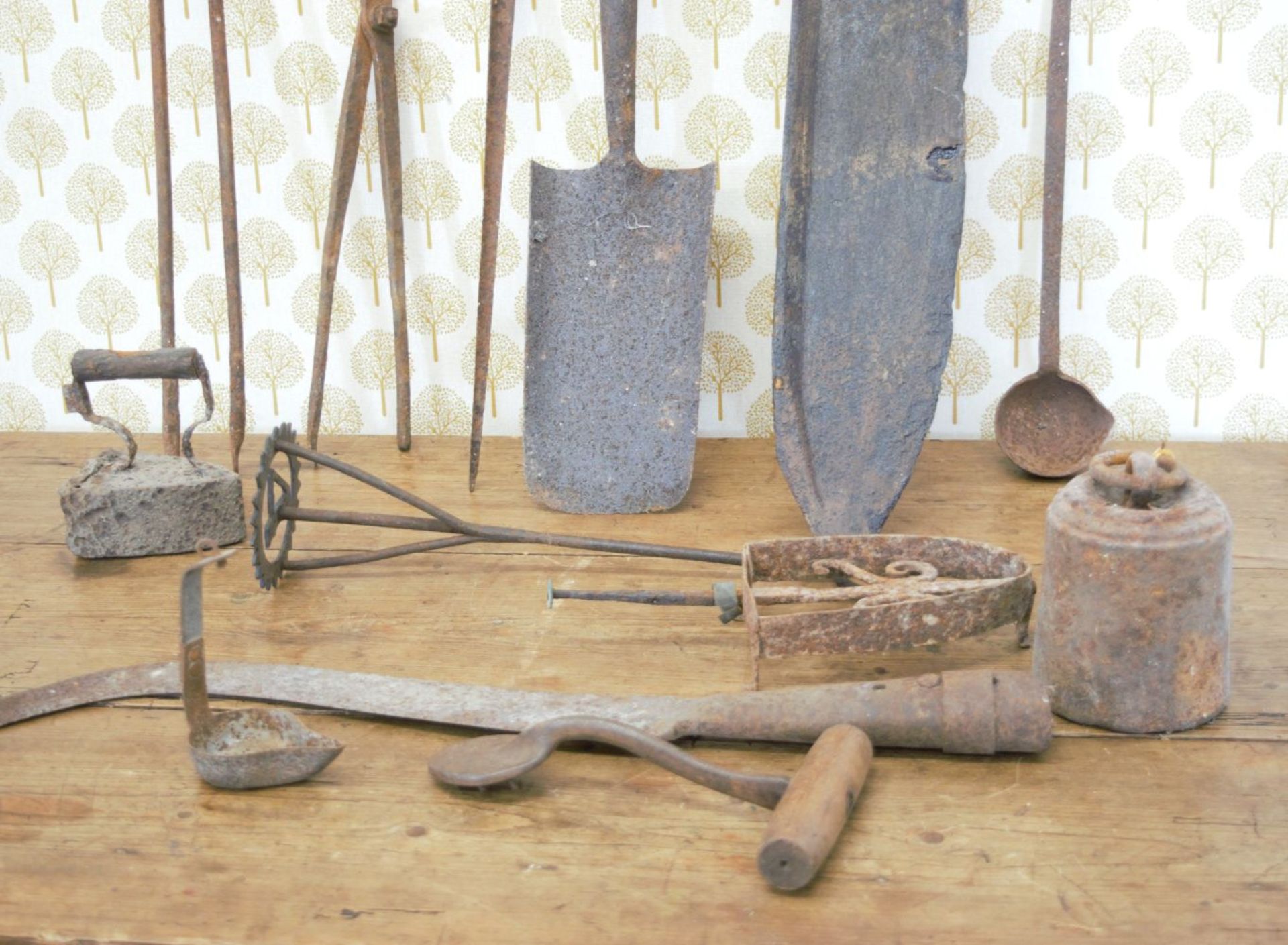 COLLECTION OF EARLY IRON TOOLS - Image 3 of 3
