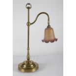 19TH-CENTURY BRASS TABLE LAMP