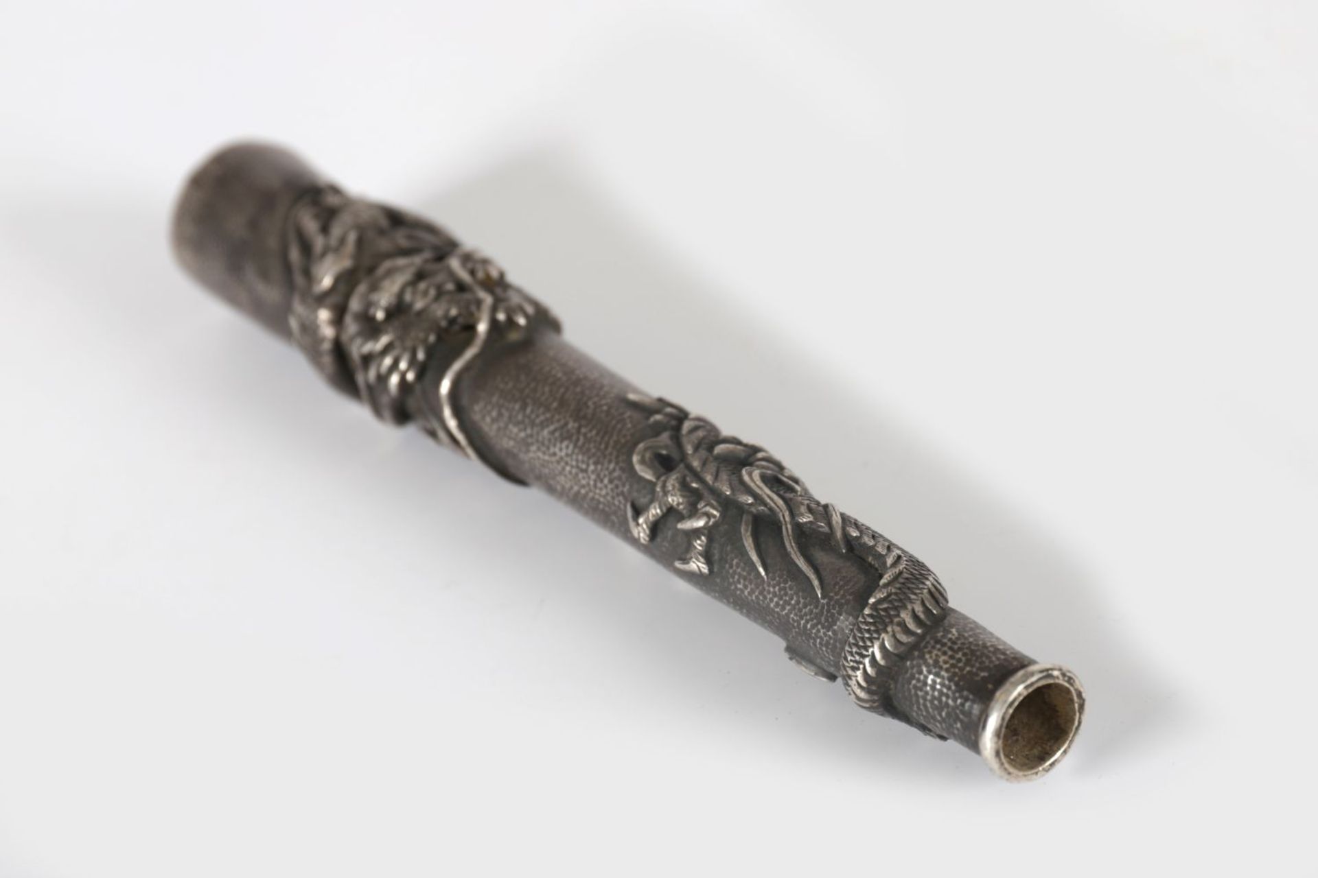 19TH-CENTURY CHINESE SILVER PARASOL HANDLE - Image 3 of 3