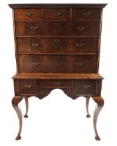 QUEEN ANNE WALNUT CHEST ON STAND