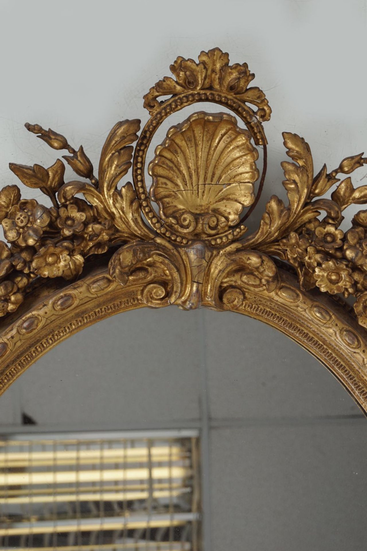 19TH-CENTURY GILT FRAMED OVERMANTEL MIRROR - Image 3 of 4