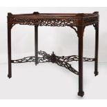 18TH-CENTURY CHIPPENDALE MAHOGANY SILVER TABLE