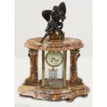 19TH-CENTURY FRENCH ORMOLU & MARBLE MANTEL CLOCK