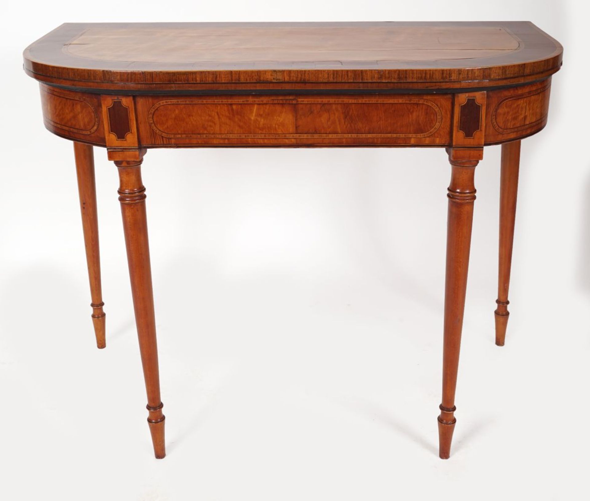 GEORGE III SATINWOOD GAMES TABLE