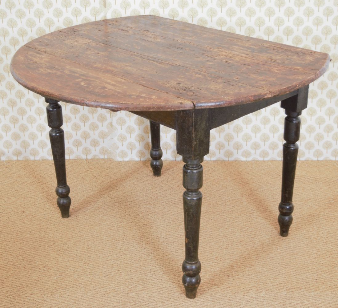 19TH-CENTURY IRISH DROP LEAF KITCHEN TABLE - Image 2 of 4