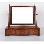 GEORGE III MAHOGANY CRUTCH MIRROR