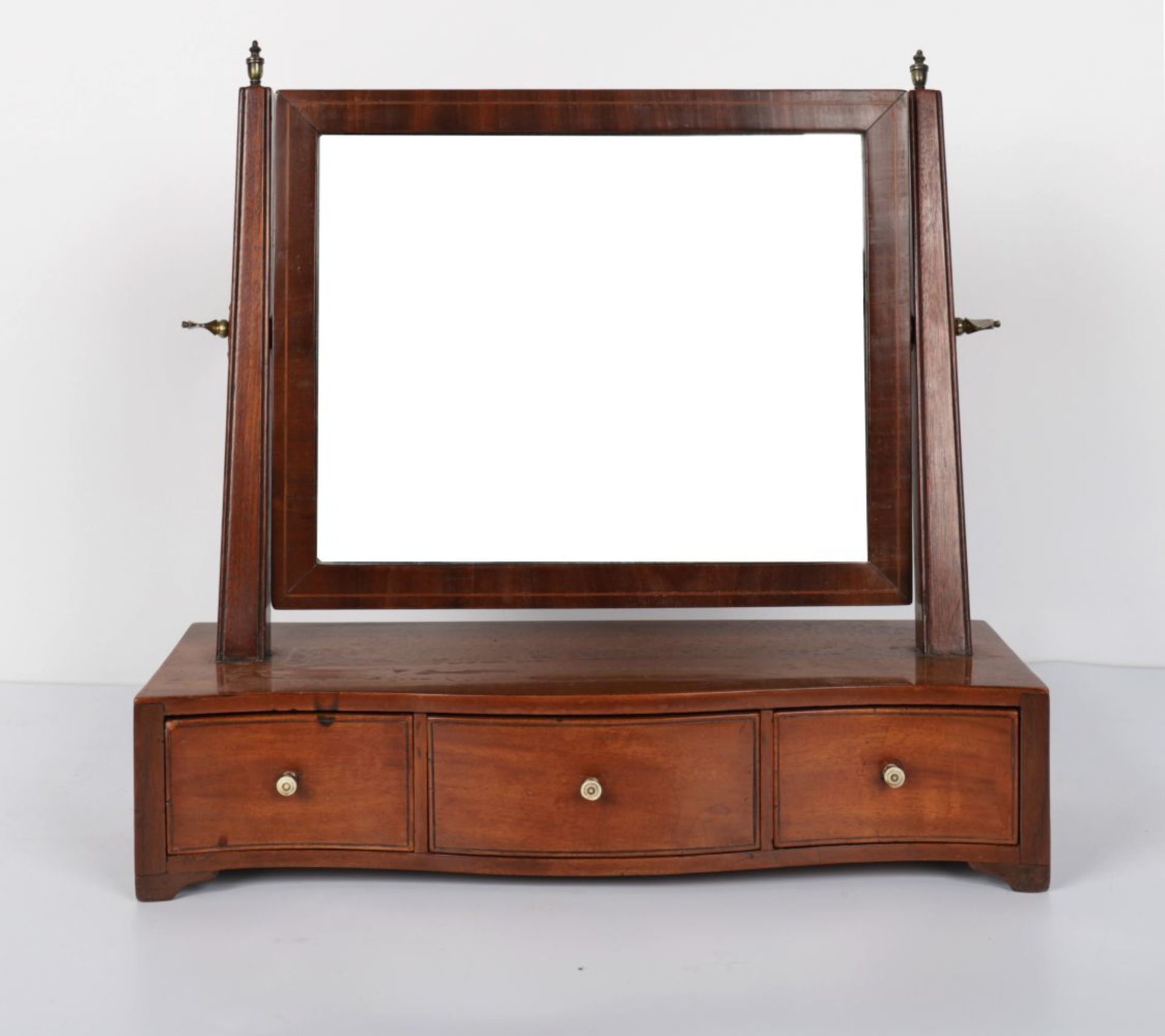 GEORGE III MAHOGANY CRUTCH MIRROR