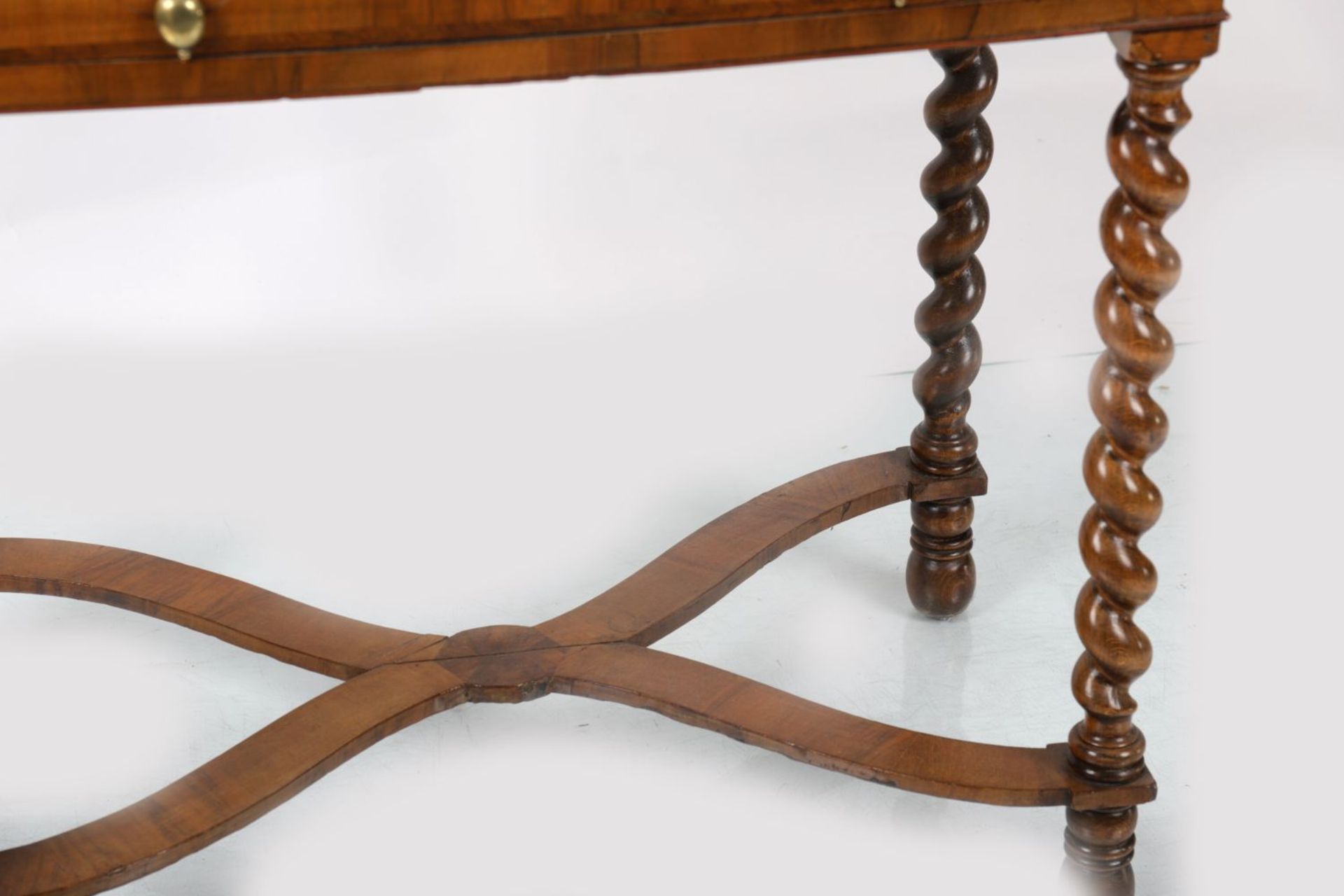 19TH-CENTURY WALNUT & HERRINGBONE INLAID TABLE - Image 3 of 3