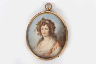 19TH-CENTURY OVAL PORTRAIT MINIATURE