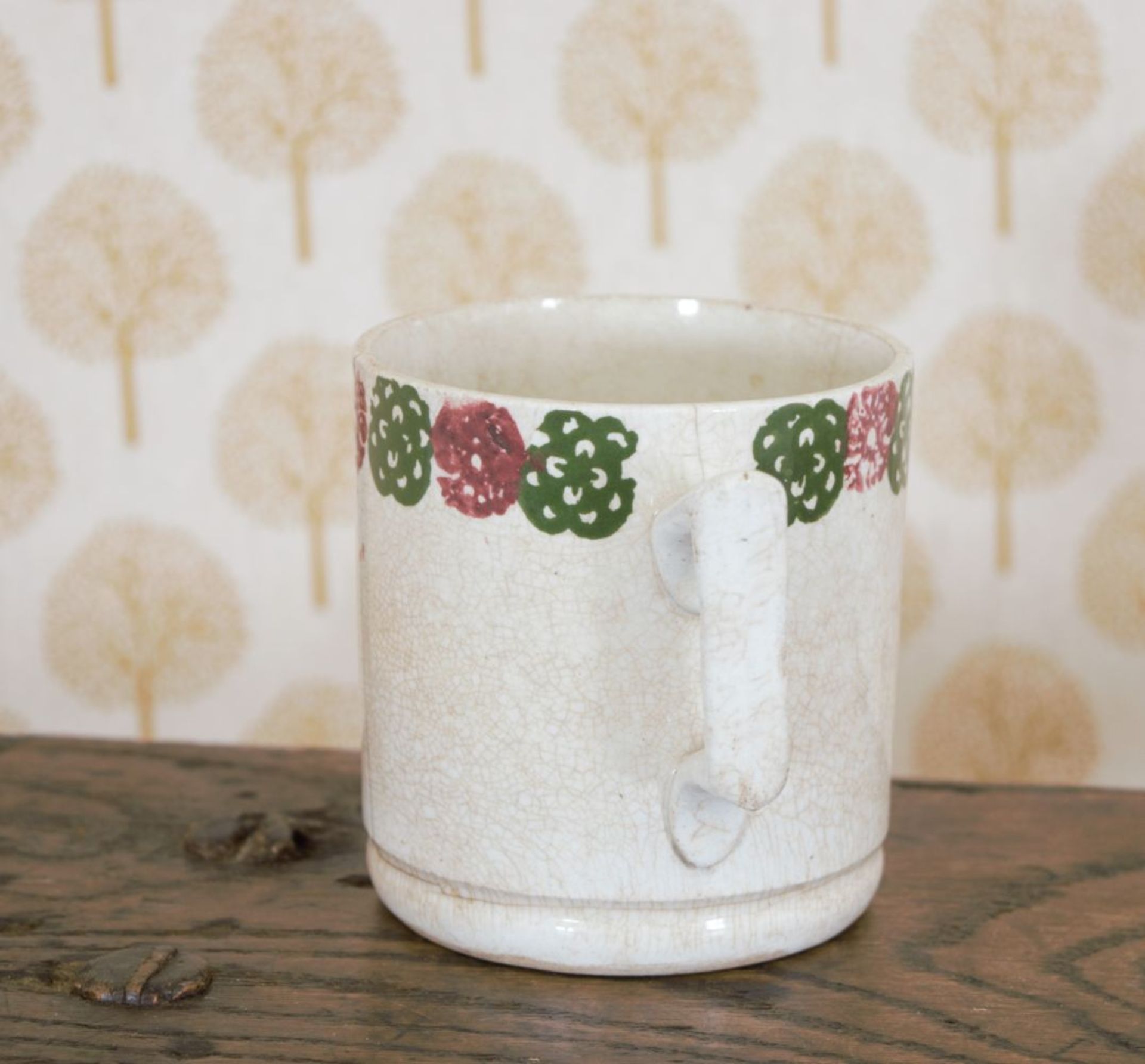 BELLEEK SPONGEWARE MUG - Image 2 of 3