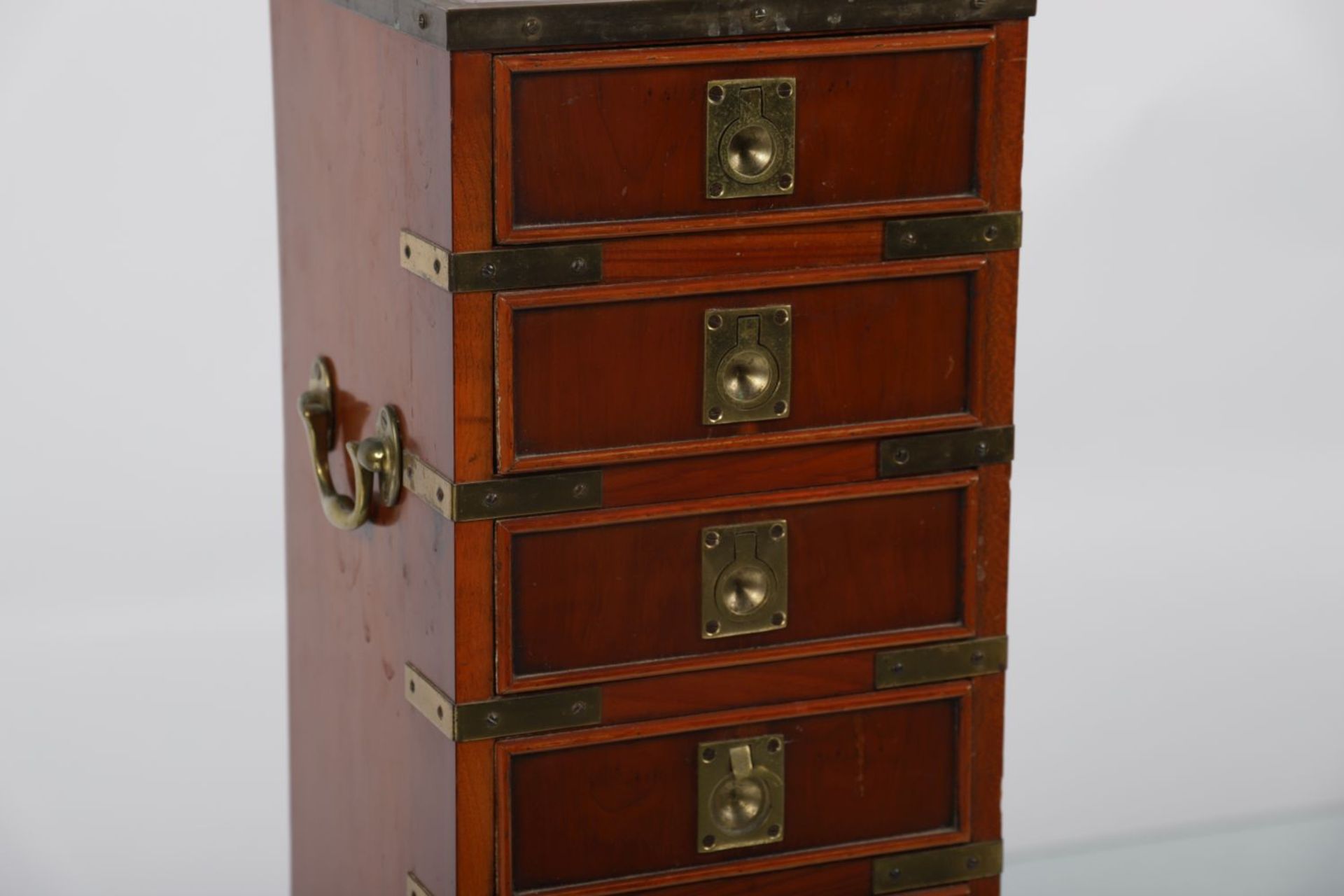 BRASS BOUND YEW WOOD CHEST - Image 2 of 3