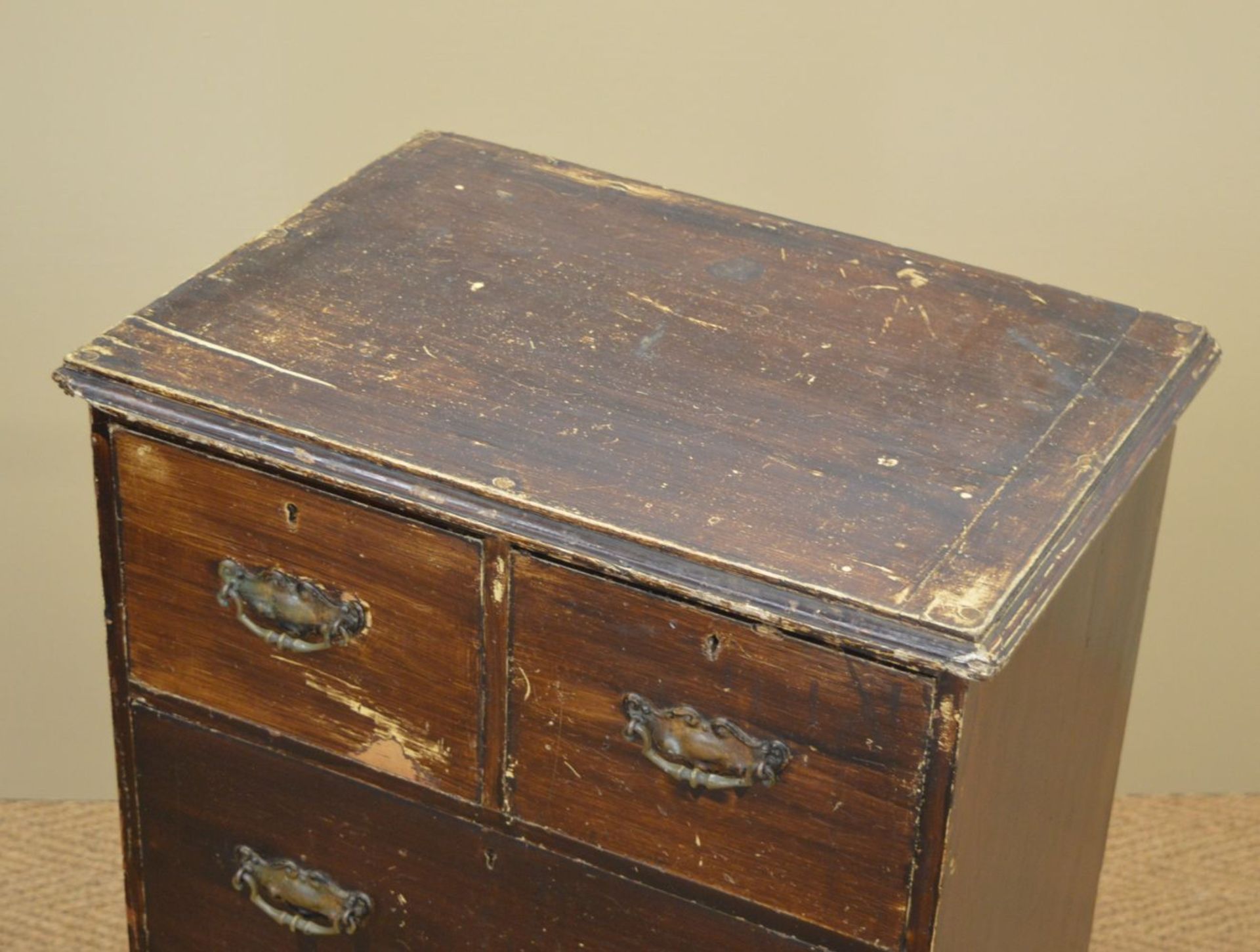 19TH-CENTURY PAINTED PINE CHEST OF DRAWERS - Image 2 of 2