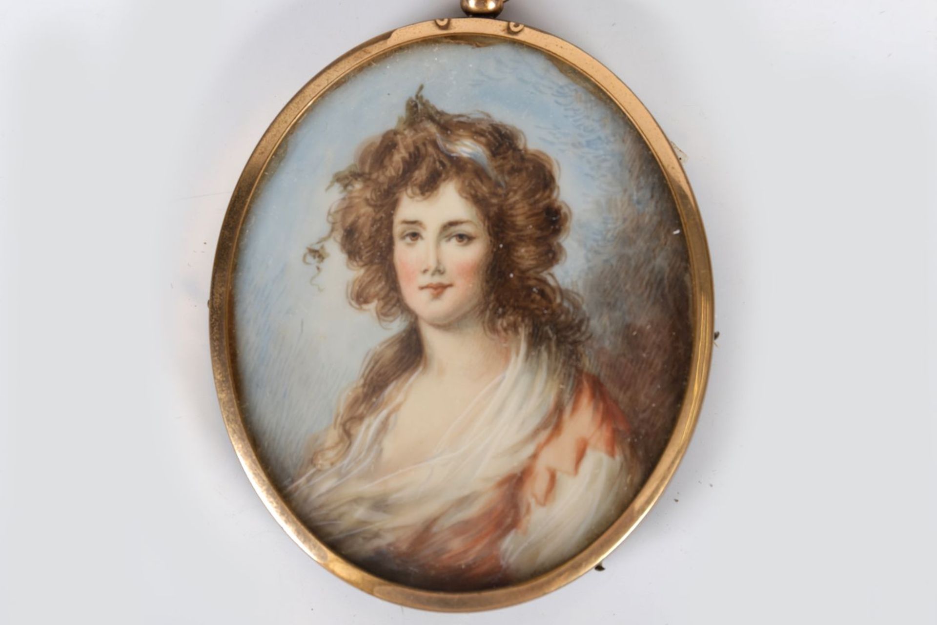 19TH-CENTURY OVAL PORTRAIT MINIATURE - Bild 2 aus 3