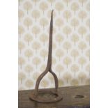 19TH-CENTURY FORGED IRON CANDLE SPIKE