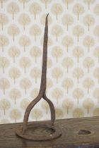 19TH-CENTURY FORGED IRON CANDLE SPIKE