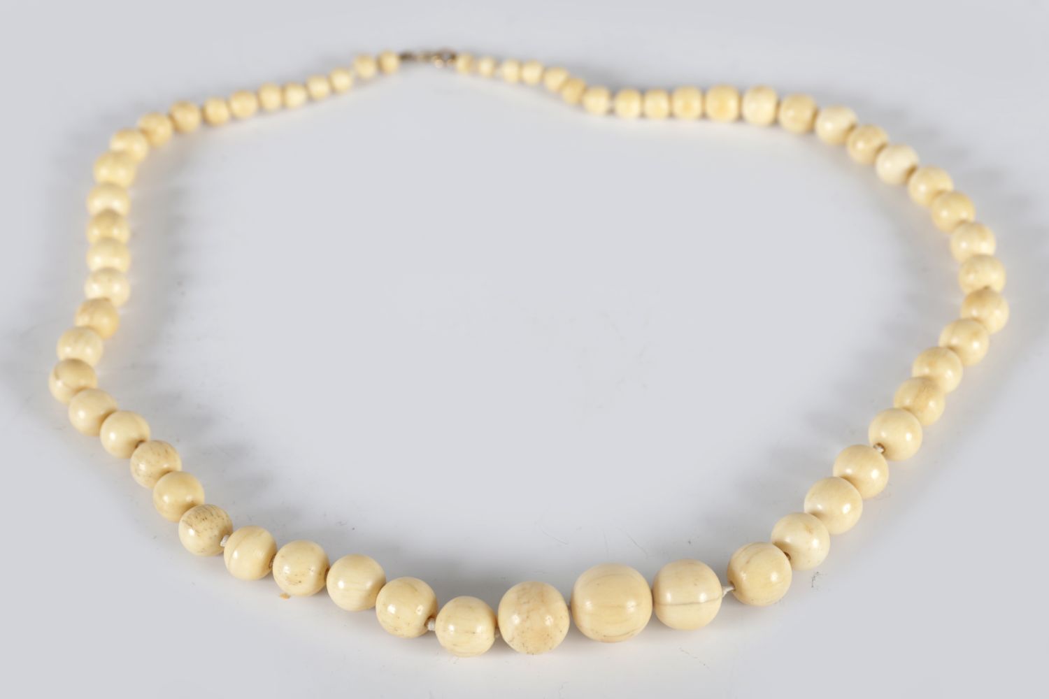 19TH-CENTURY IVORY BEAD NECKLACE