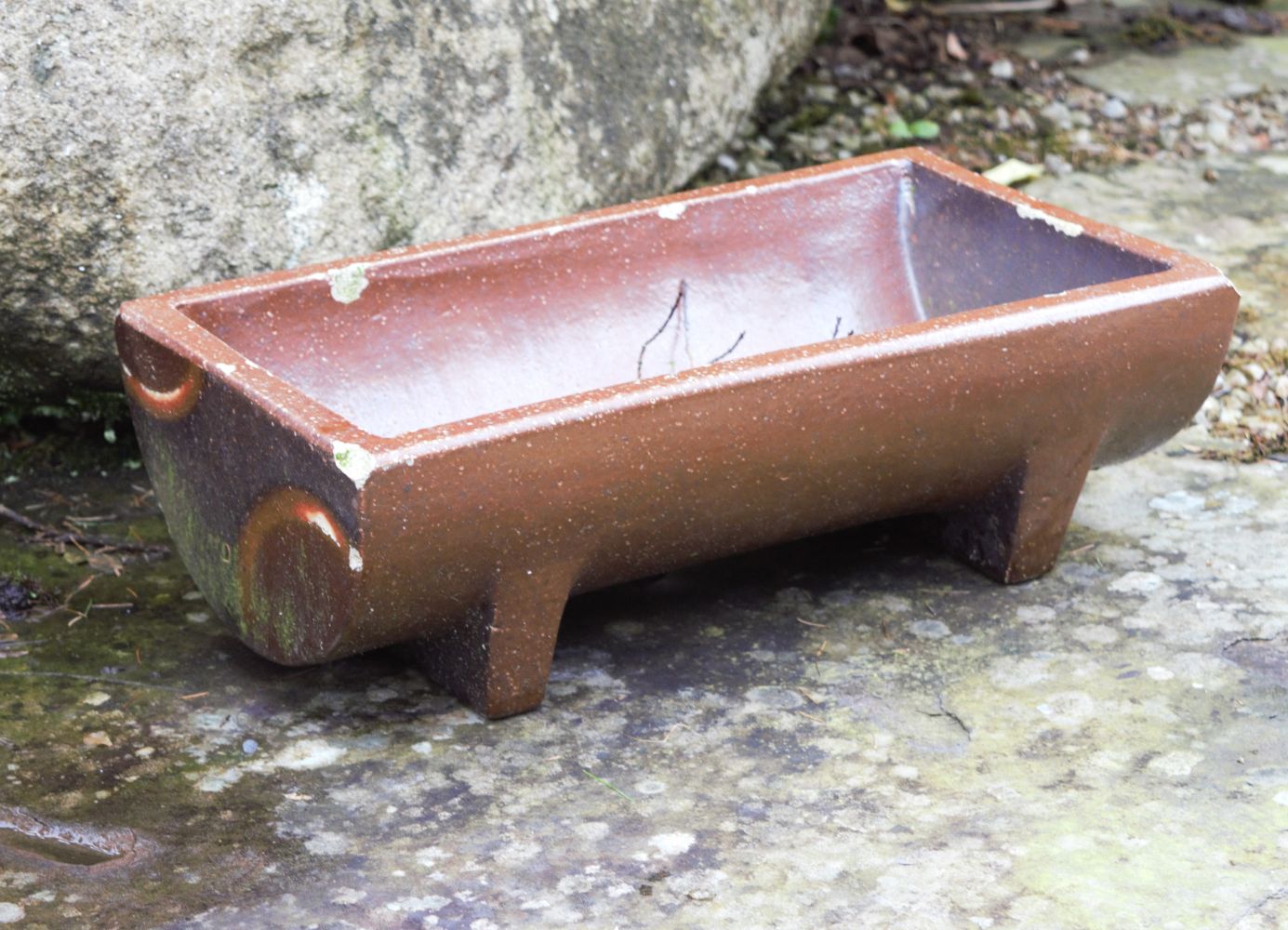 PAIR OF UNUSUAL TERRACOTTA PIG TROUGHS - Image 2 of 3