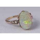 RARE OPAL & DIAMOND RING